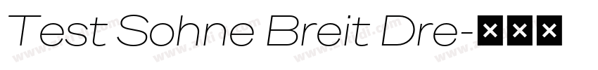 Test Sohne Breit Dre字体转换